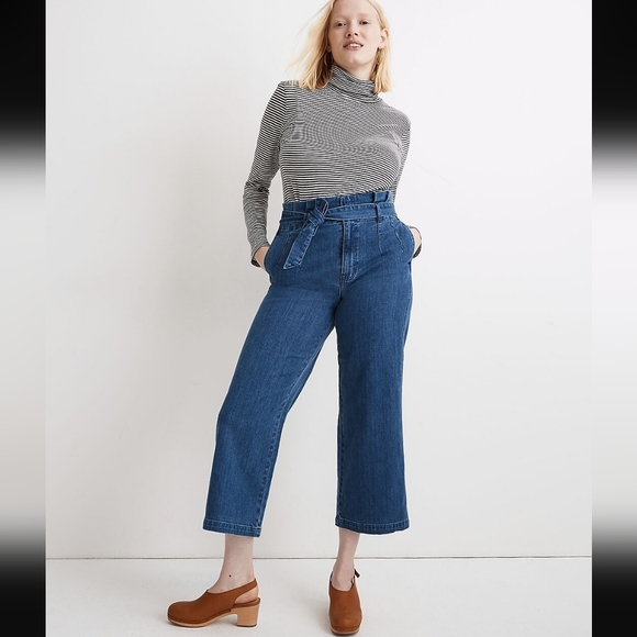 Madewell Paperbag High Rise Wide Leg Jeans Size 28 - Picture 10 of 16